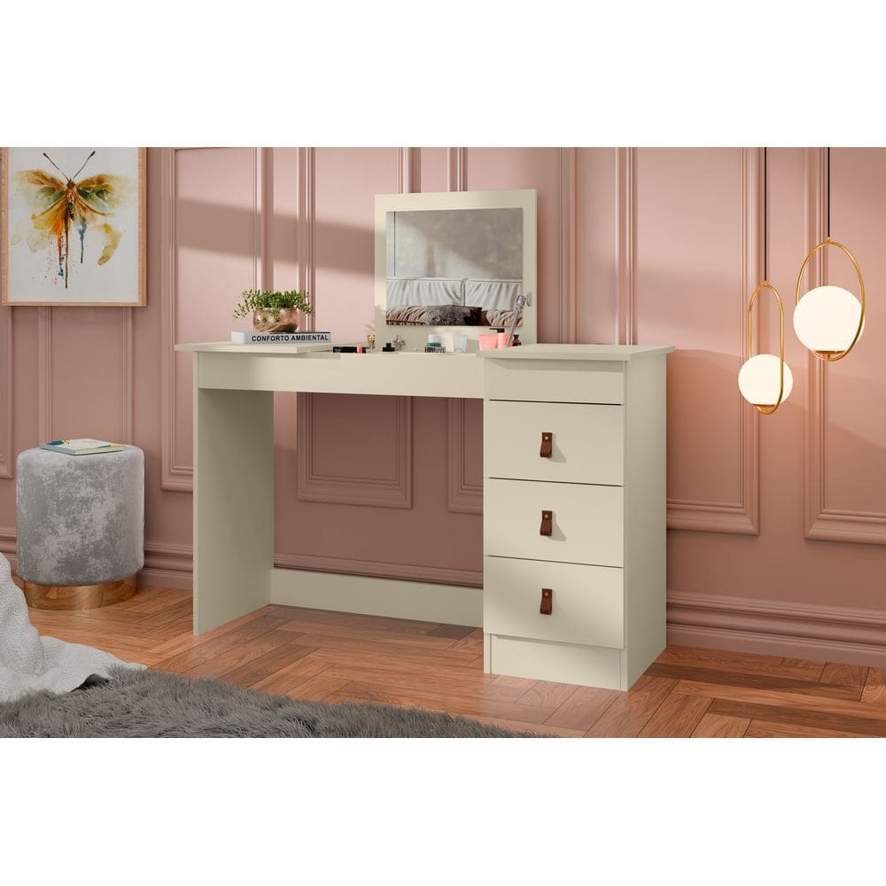 Pentadeira Escrivaninha Gamer Isa New 3 Gav-C/Espelho E Gaveta Com Colmeia