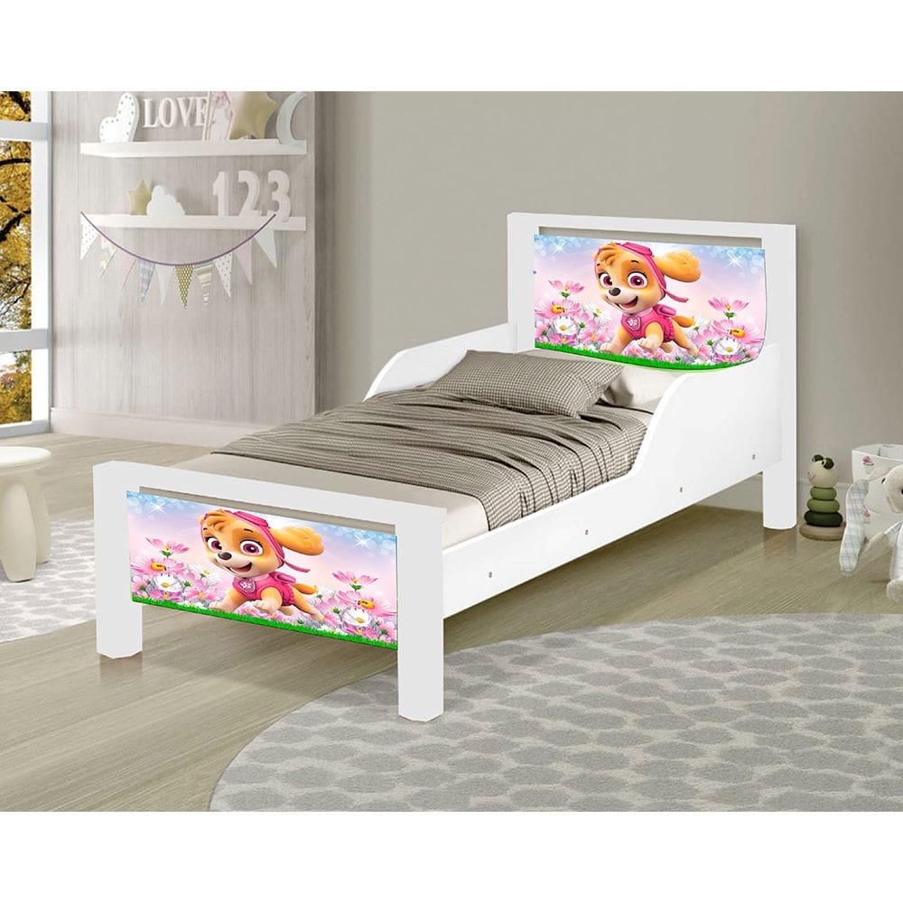 Mini Cama de Criança Infantil Adesivada Cachorrinha