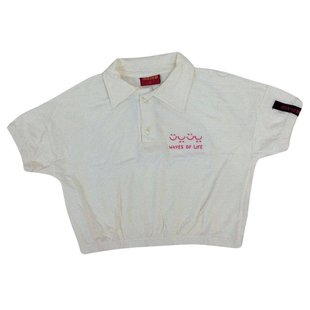 Blusa cropped juvenil fem Romitex preta e off white
