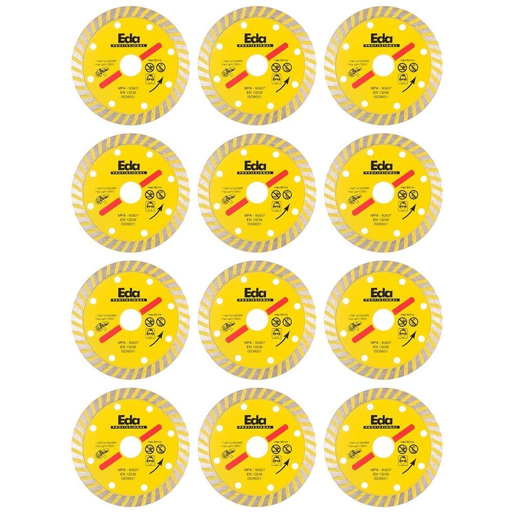 Kit 12 Discos Diamantado Turbo 110MM - 5LO