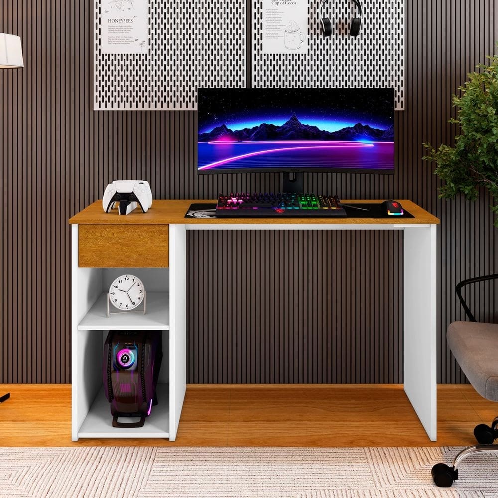 Mesa de Estudo Escrivaninha Jasmim - Carmolar Moveis