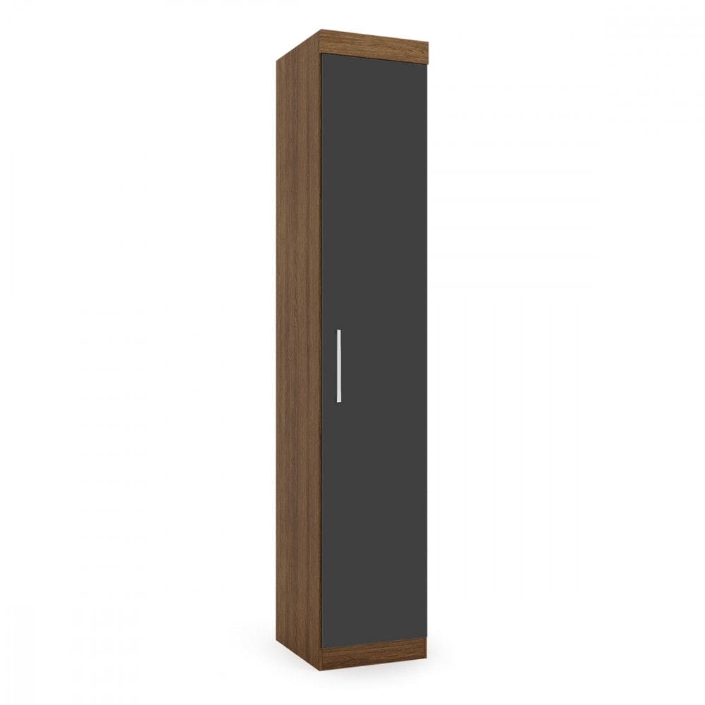 Guarda Roupa Módulo de 1 Porta Genova Ipe Wood com Grafite Batrol