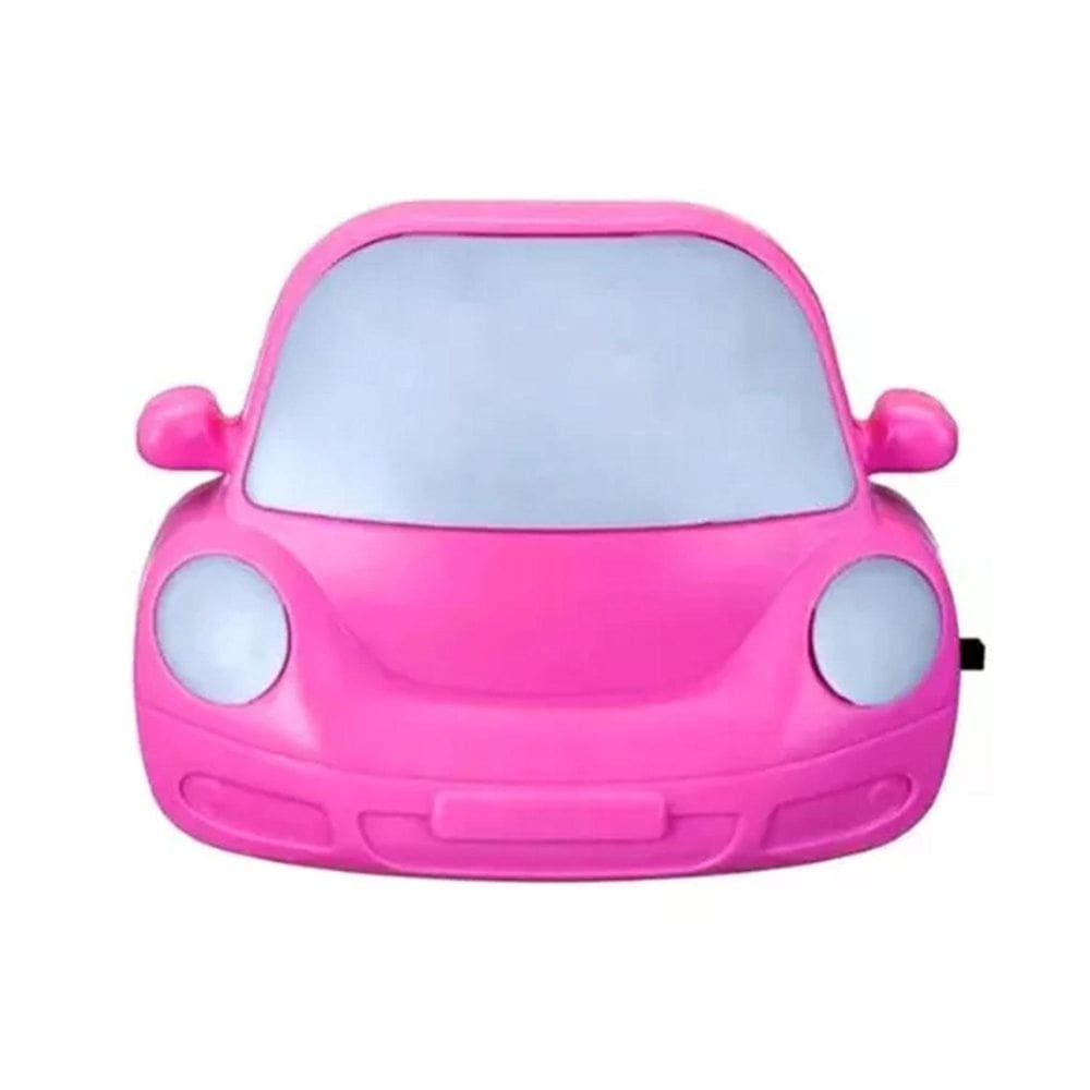 Abajur De Tomada Infantil Quarto Luz Noturna Led Carro Rosa