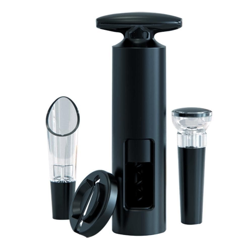 Kit Saca Rolha Com 4 Peças Preto Mimo Style