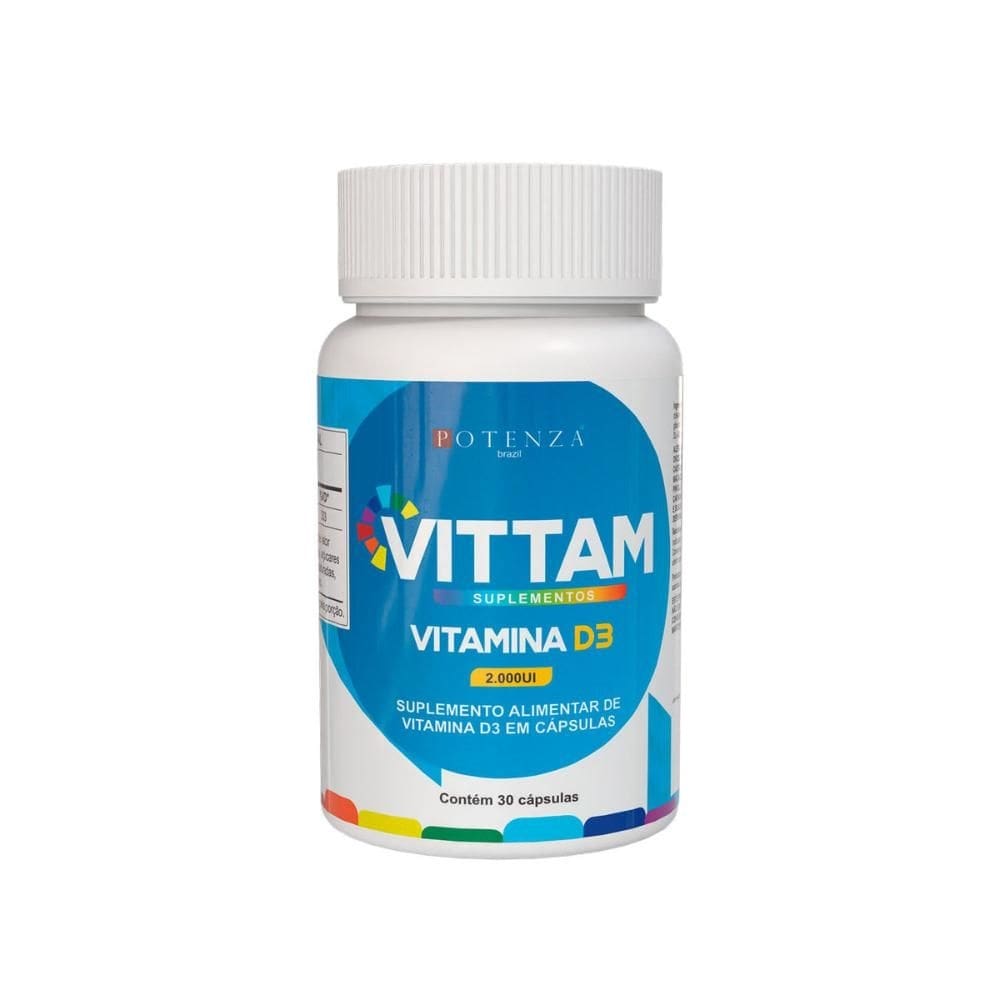 Suplemento Cápsula Vitamina D3 2000ui Vittam s/sabor 30 Caps