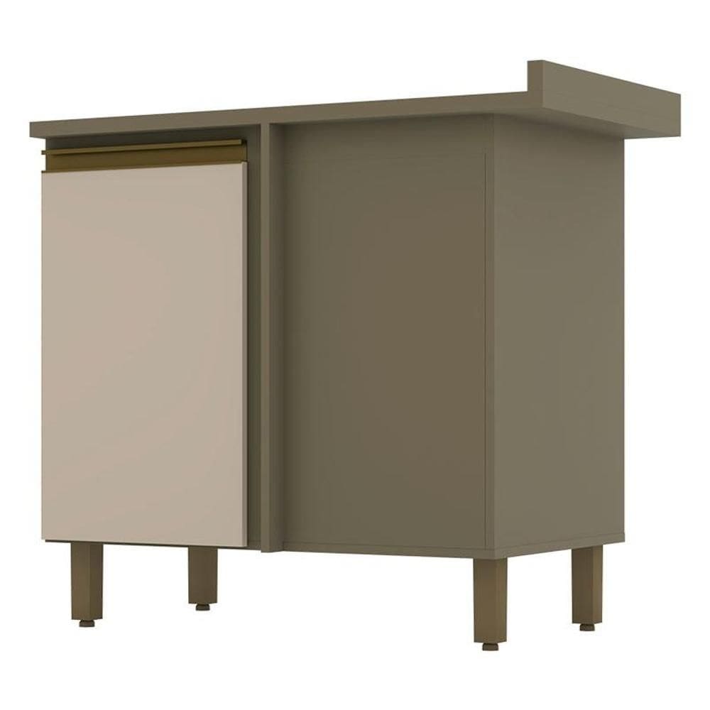 Balcão de Cozinha Connect Canto Reto Duna Cristal – Henn