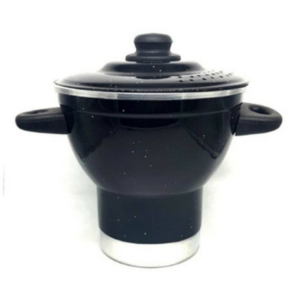 Cuscuzeiro Em Alumínio Grande Padrão Preto / Black