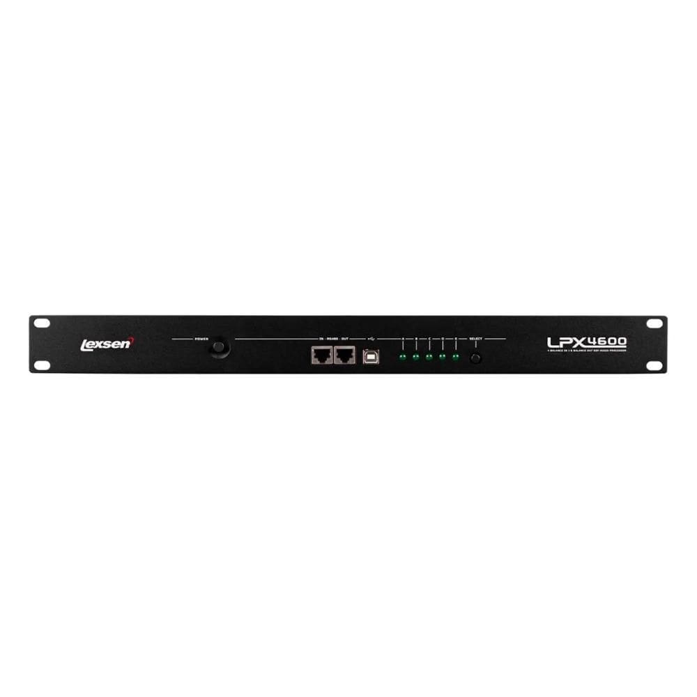 Processador de Áudio 110V 4 Entradas 6 Saídas Lexsen LPX4600 DSP Audio Processor