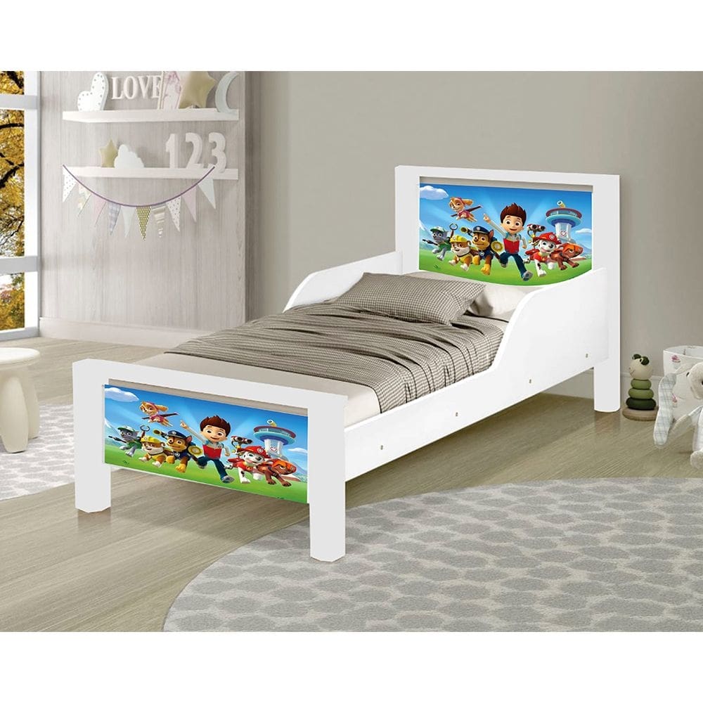 Mini Cama Montessoriana Infantil Adesivada Cães