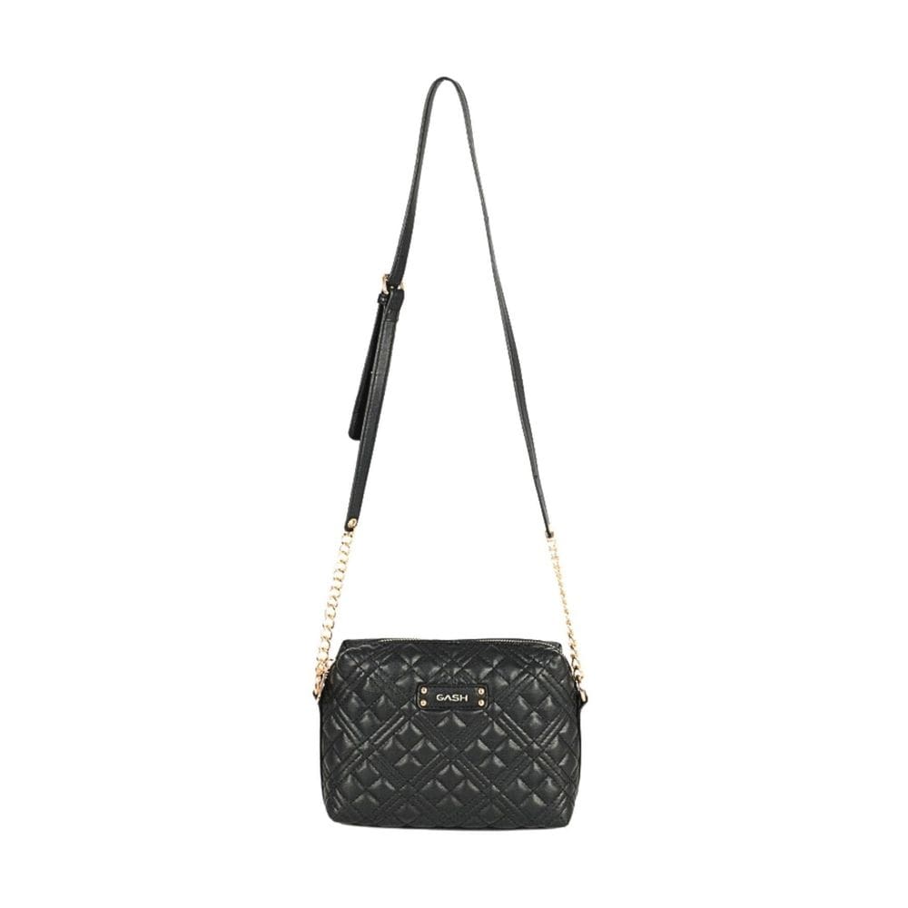 Bolsa Fashion Gash Preta Corrente Relevo Bg72740