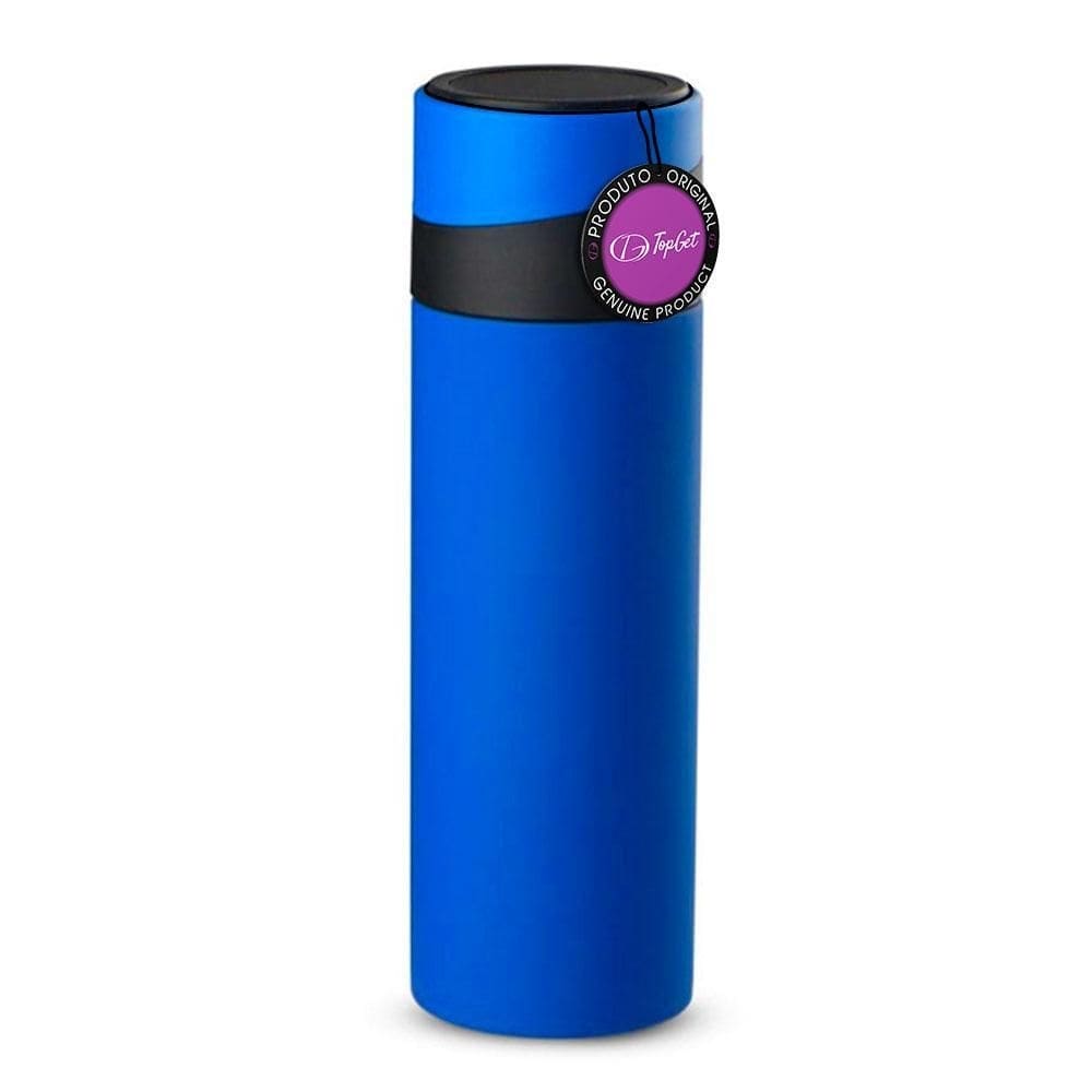 Garrafa Térmica Inox 400Ml Apoio Celular Start Topget - Azul