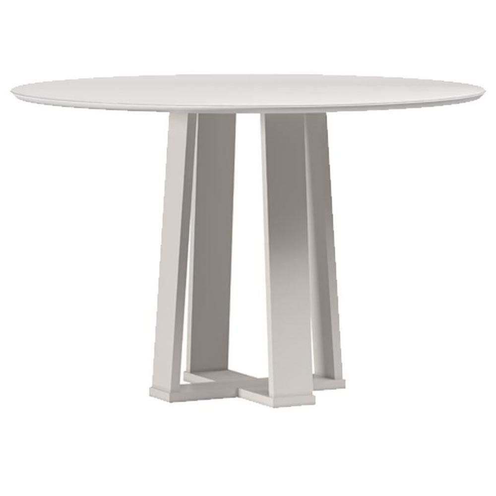 Mesa de Jantar 120 cm Isabela com Vidro Off White – New Ceval