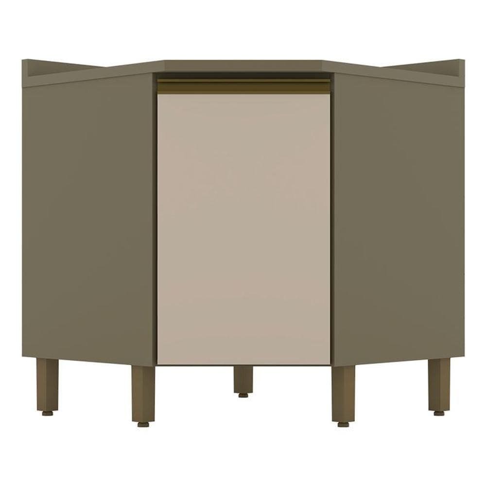 Balcão de Cozinha Connect Canto Obliquo Duna Cristal – Henn