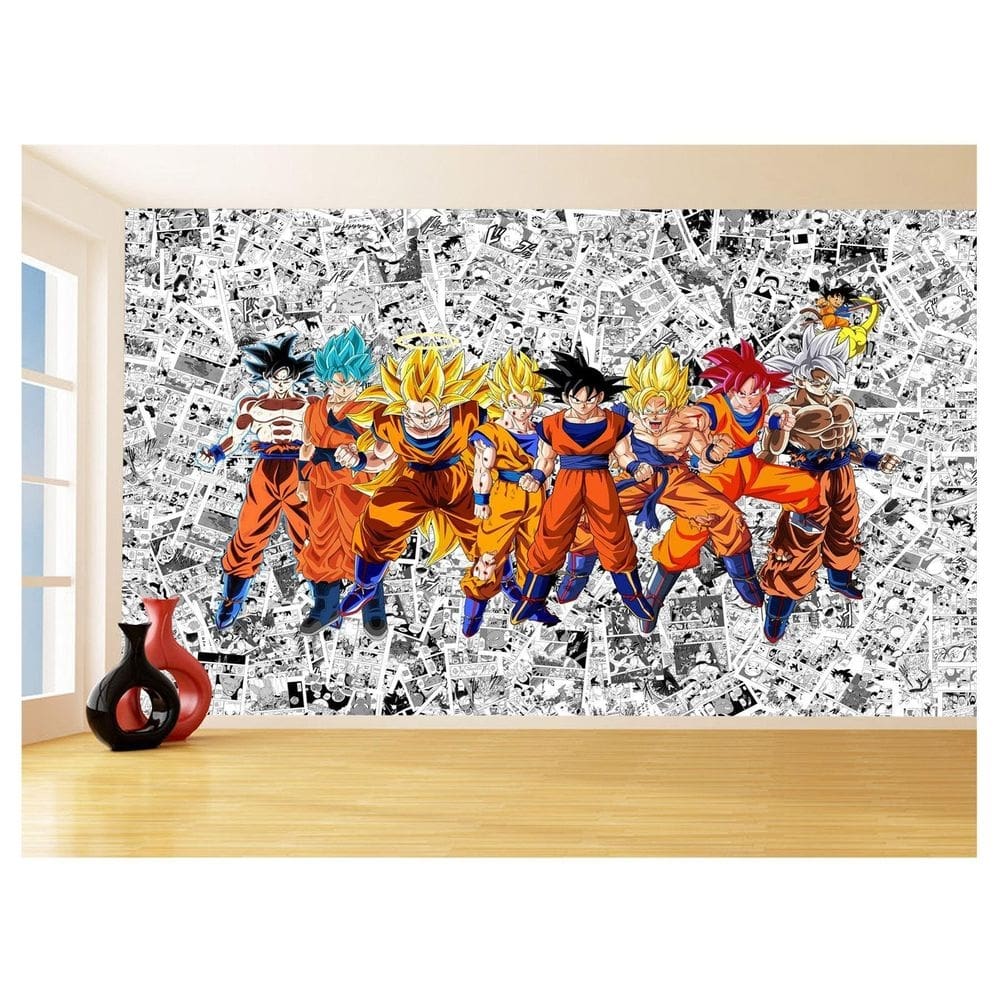 Papel De Parede Dragon Ball Goku Vegeta Anime 3,5M Dbz134