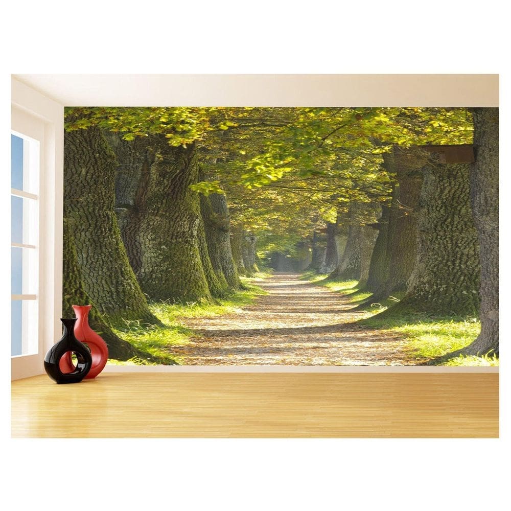 Papel De Parede 3D Estrada Caminho Paisagem 3,5M Nes132