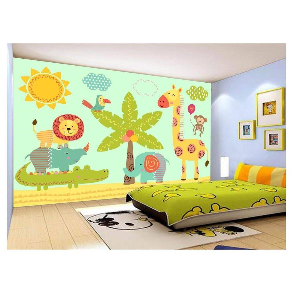 Papel De Parede Infantil Zoo Safari Leão Baby 3,5M Azs330
