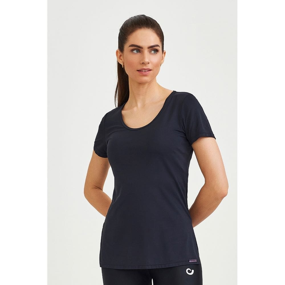 Blusa Fenda Lateral Classic Cajubrasil Preto