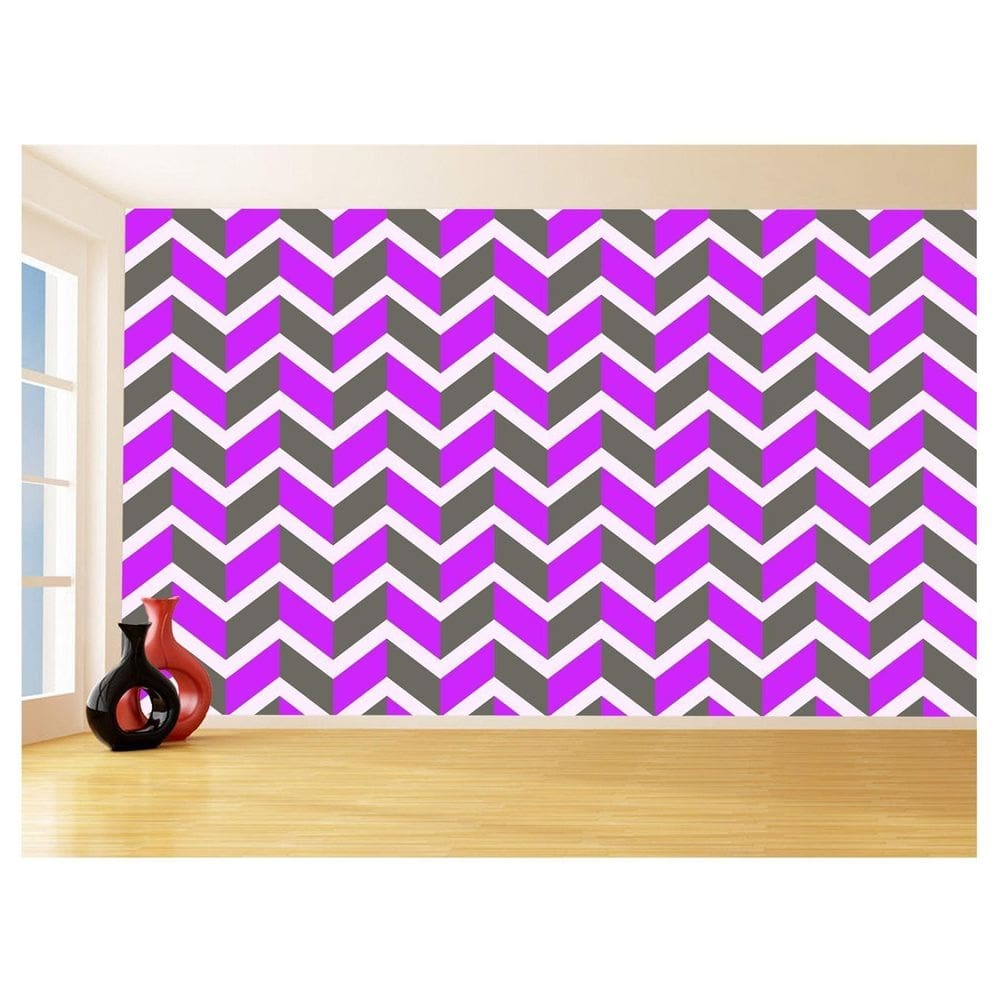 Papel De Parede 3D Sala Chevron Zig Zag Listras 3,5M Zig26