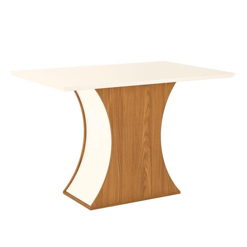 Mesa de Jantar Selena 160 cm Tampo Reto Nature Off White – Henn