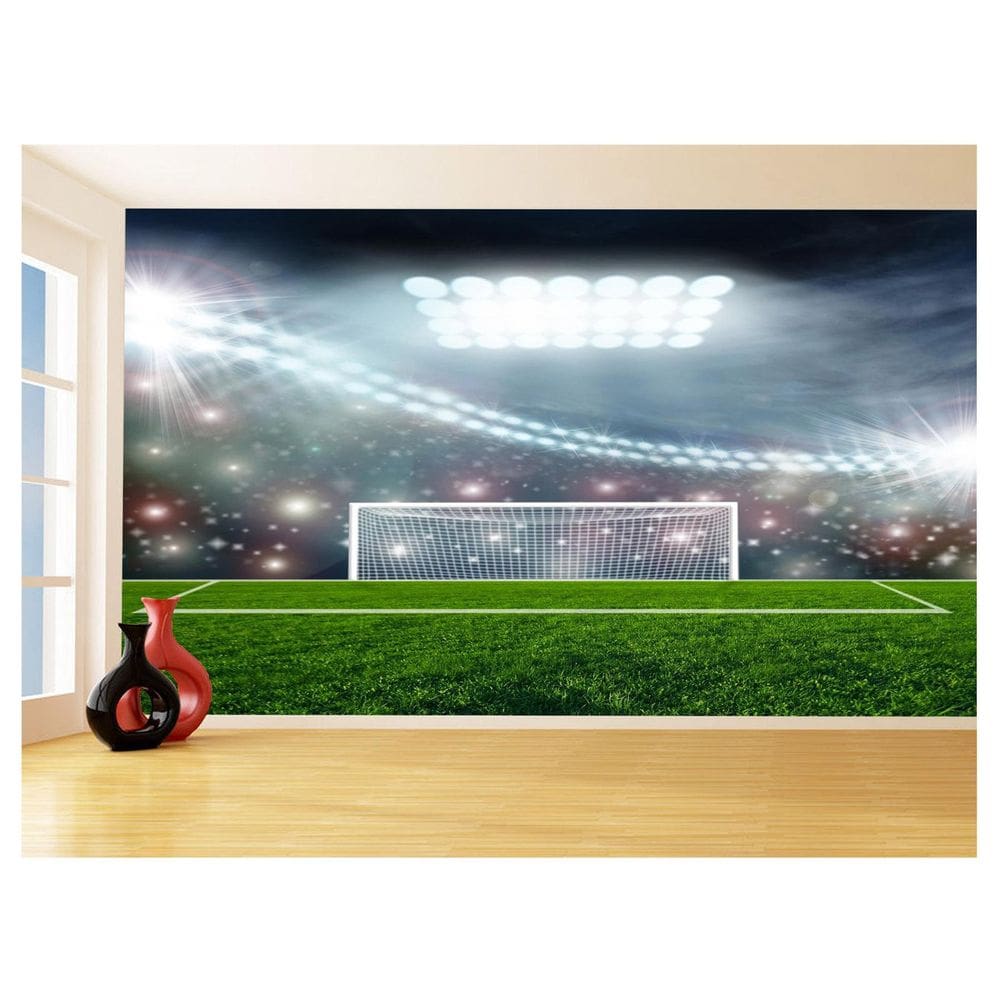 Papel De Parede 3D Esporte Estádio Gramado Campo 3,5M Spt73