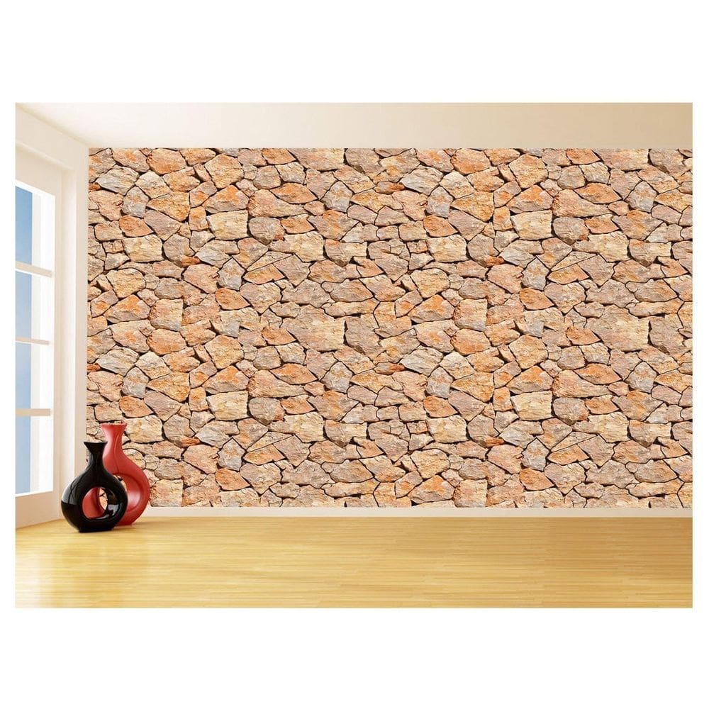 Papel De Parede 3D Pedras Sala Quarto Cozinha 3,5M Stn07