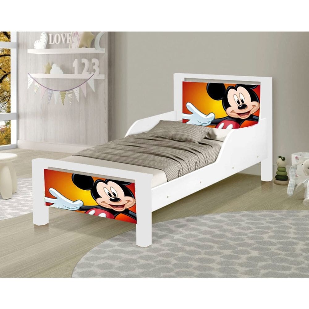 Mini Cama Montessoriana Infantil Adesivada Mouse