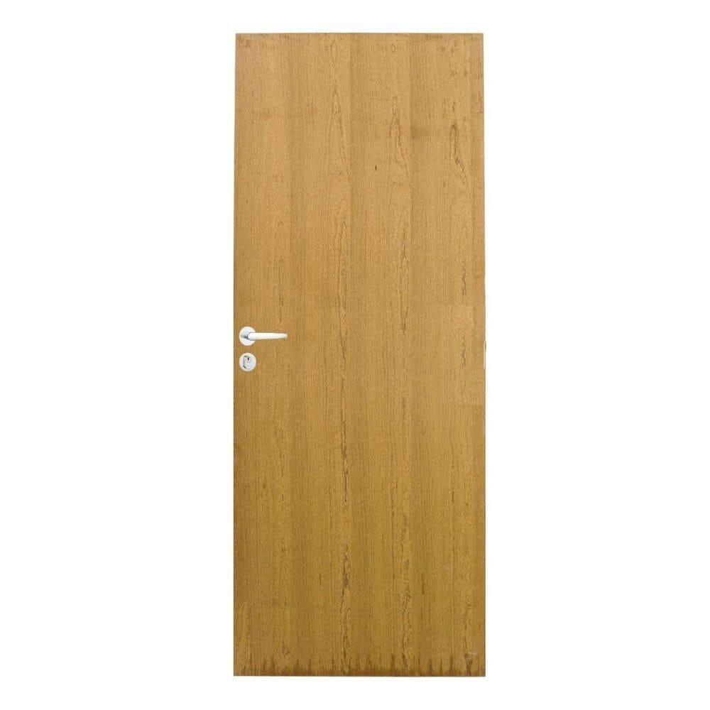 Folha Lisa Imbuia Fechadura Alavanca Externa e Dobradiça 72 x 210 Natural
