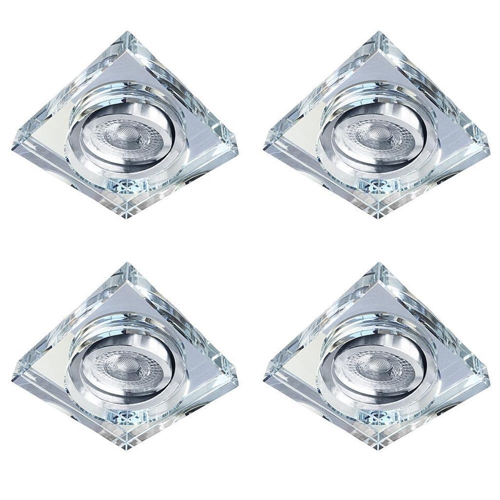 Spot de Cristal Transparente - Kit com 04 Spot