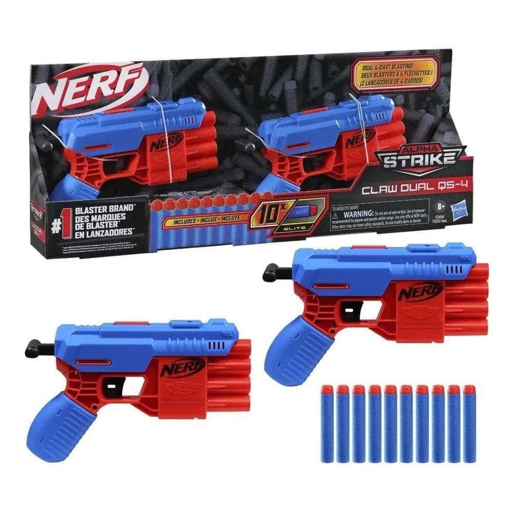 Lançador Claw QS-4 com 4 Dardos Nerf - Hasbro