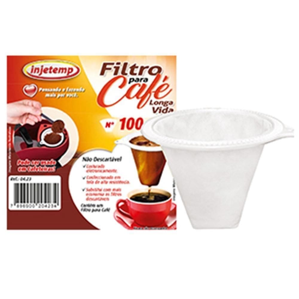Filtro / Coador Cafe De Pano Sintetico Filtro Longa Vida 100