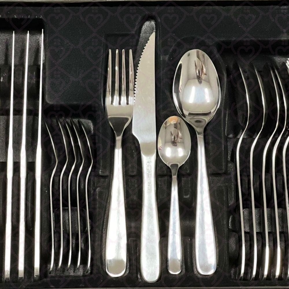 Talheres Inox Jogo De Talher Faqueiro Churrasco - 24 Peças