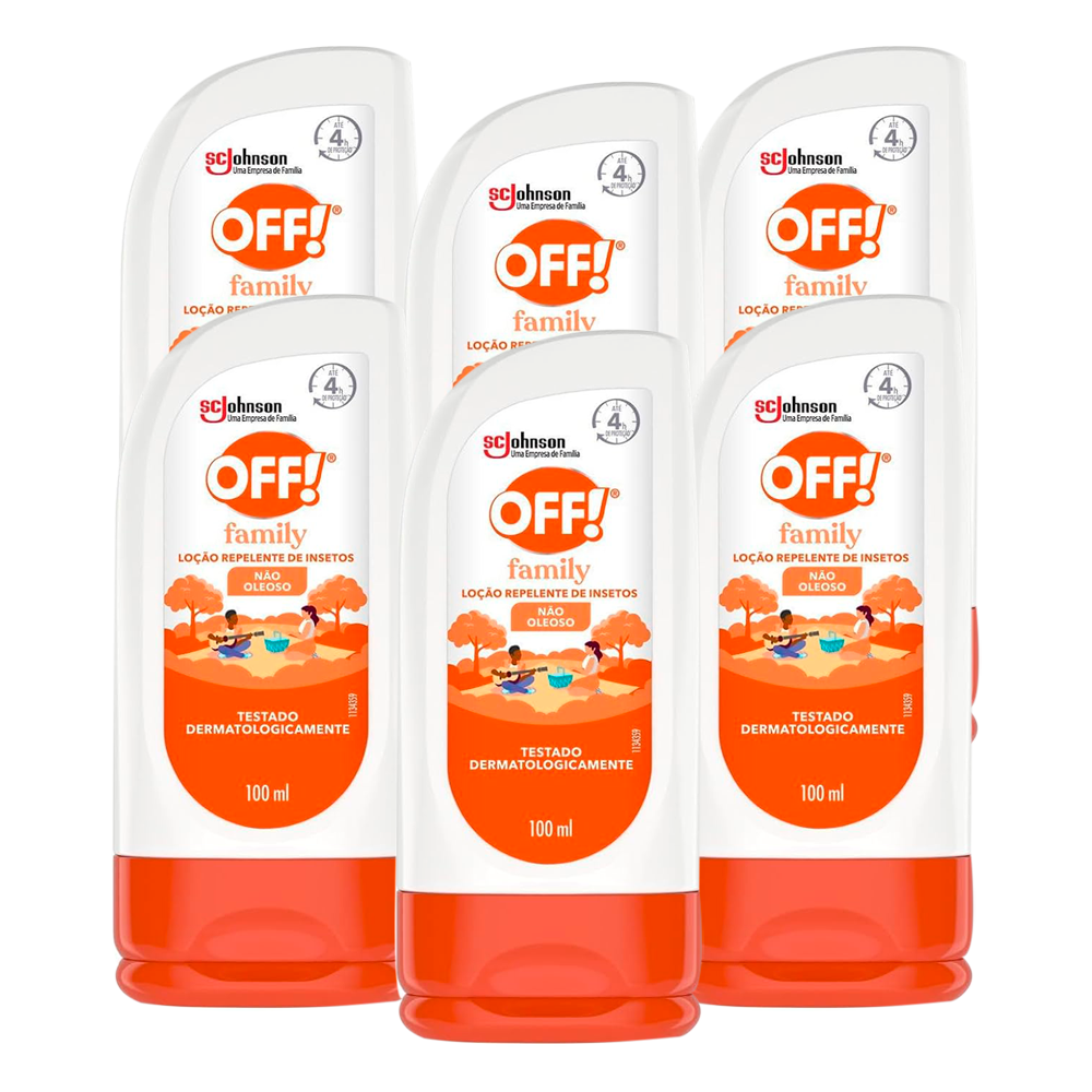Repelente Off Family Loção 100ml - Kit c/ 6 unidades