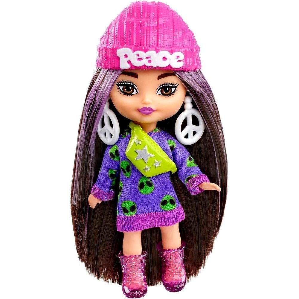 Boneca Barbie Mini Extra Com Acessórios Mattel - Hln46