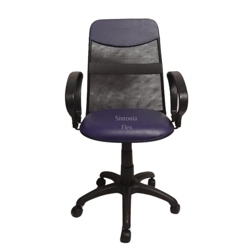 Cadeira Diretor Tela Giratória Faixa Mecanismo Relax Braço