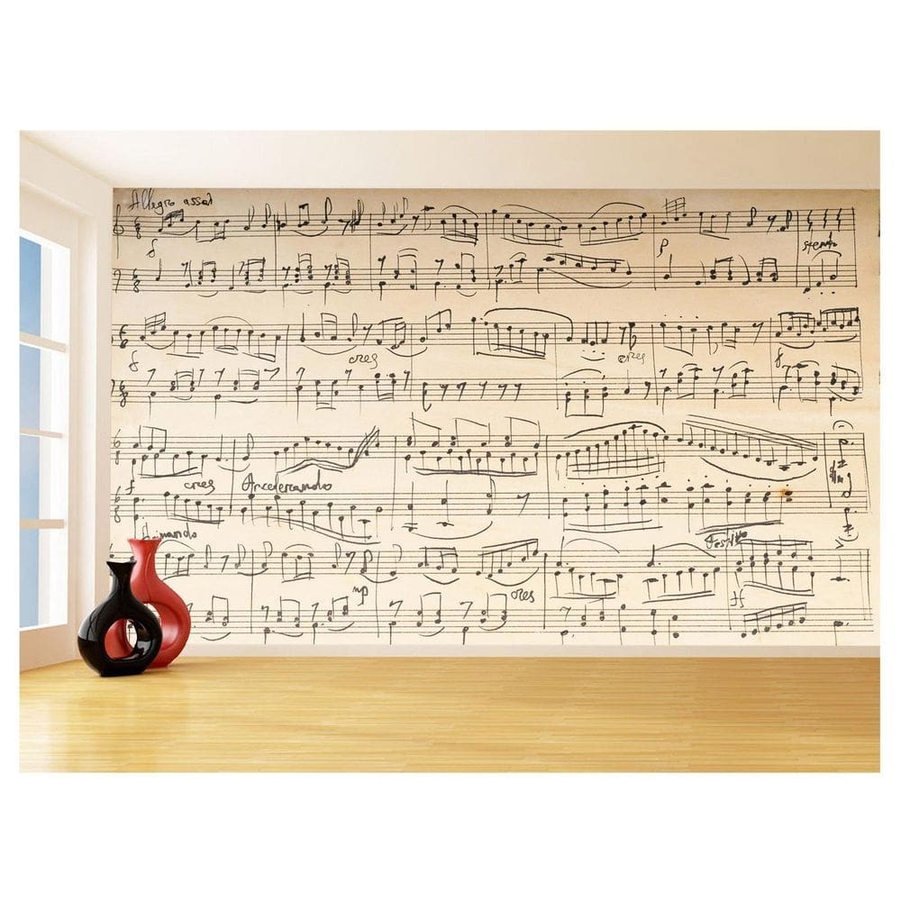 Papel De Parede Música Partitura Nota MUS103 1,75X2,0M