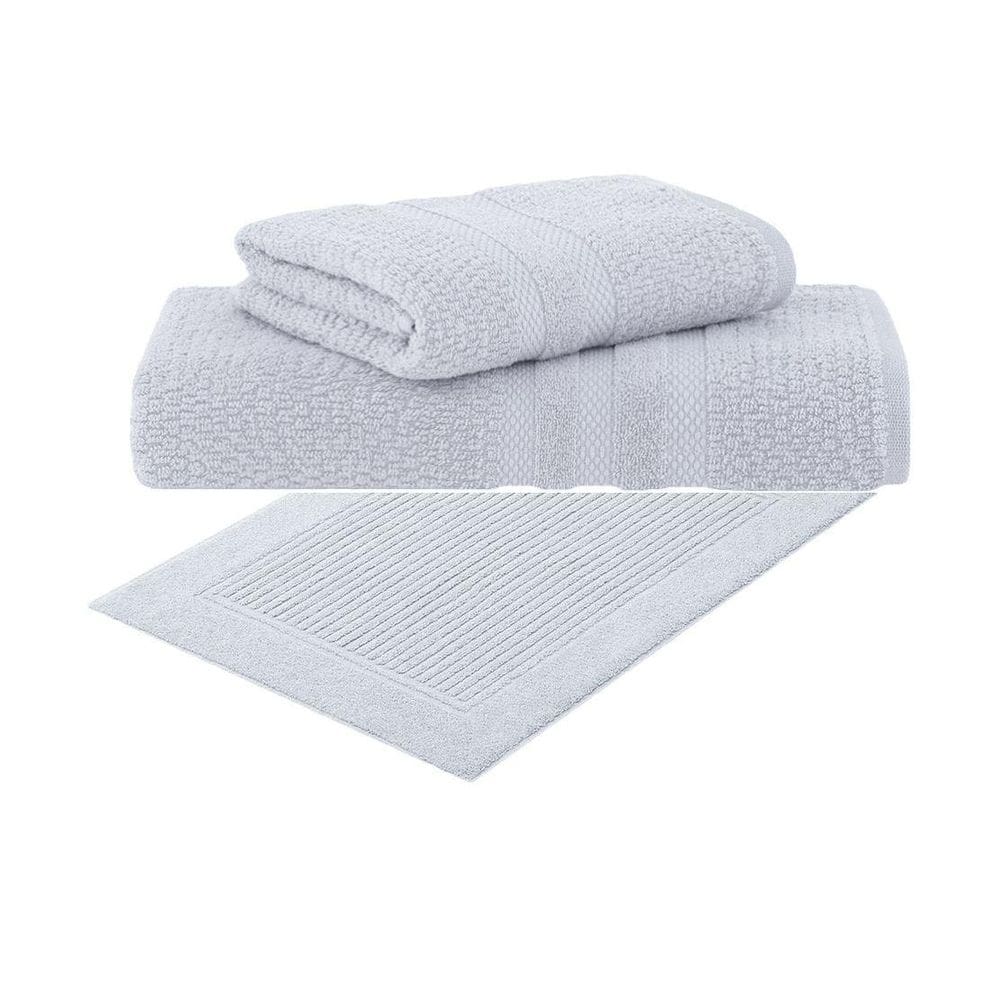 Kit Toalha Banho Rosto Piso 3 Pçs Vanilla Extra Soft