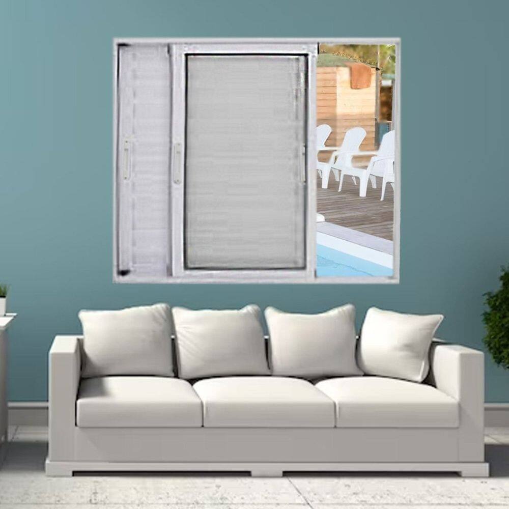 Janela Veneziana de Alumínio 3 Folhas Móveis 100 x 100cm Linha 25 Branco