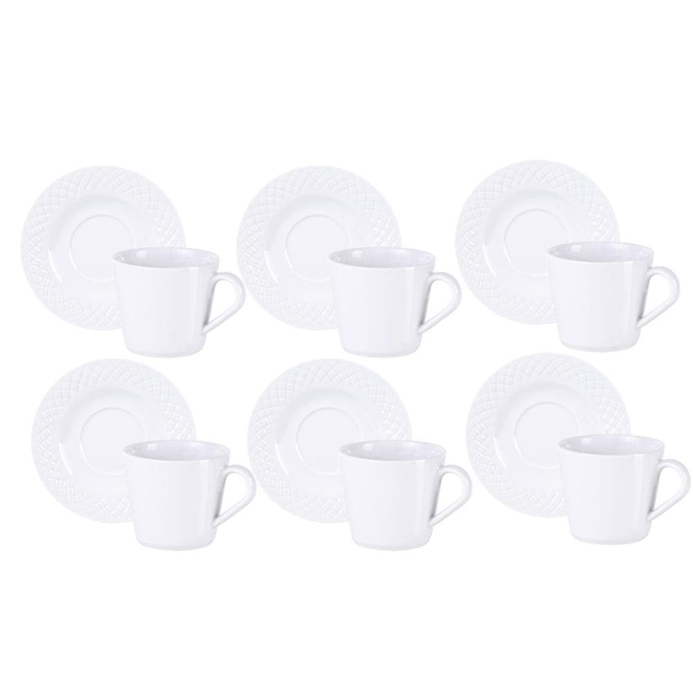 Jogo Xicaras De Chá C/Pires Kit 6Pcs 185Ml Ingrid Tramontina