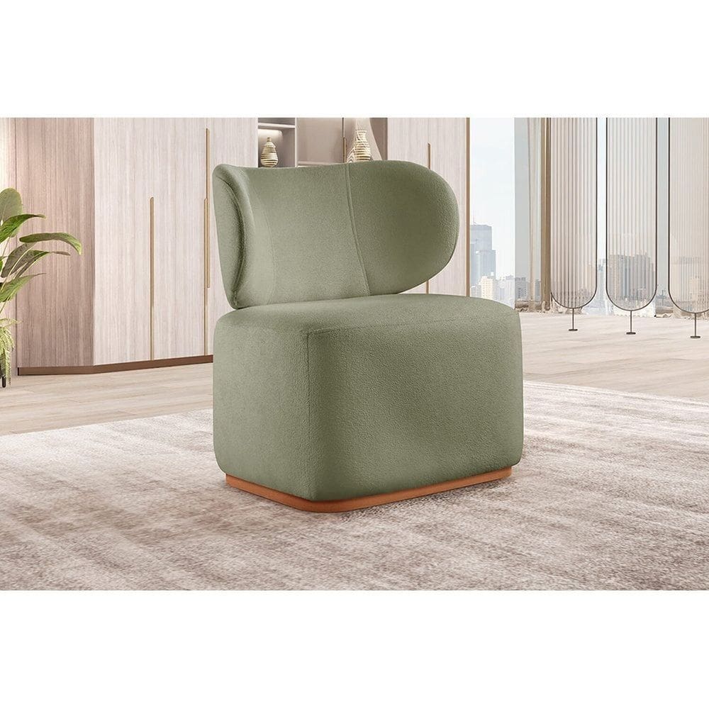 Poltrona Para Sala De Estar Moderna Sun Verde