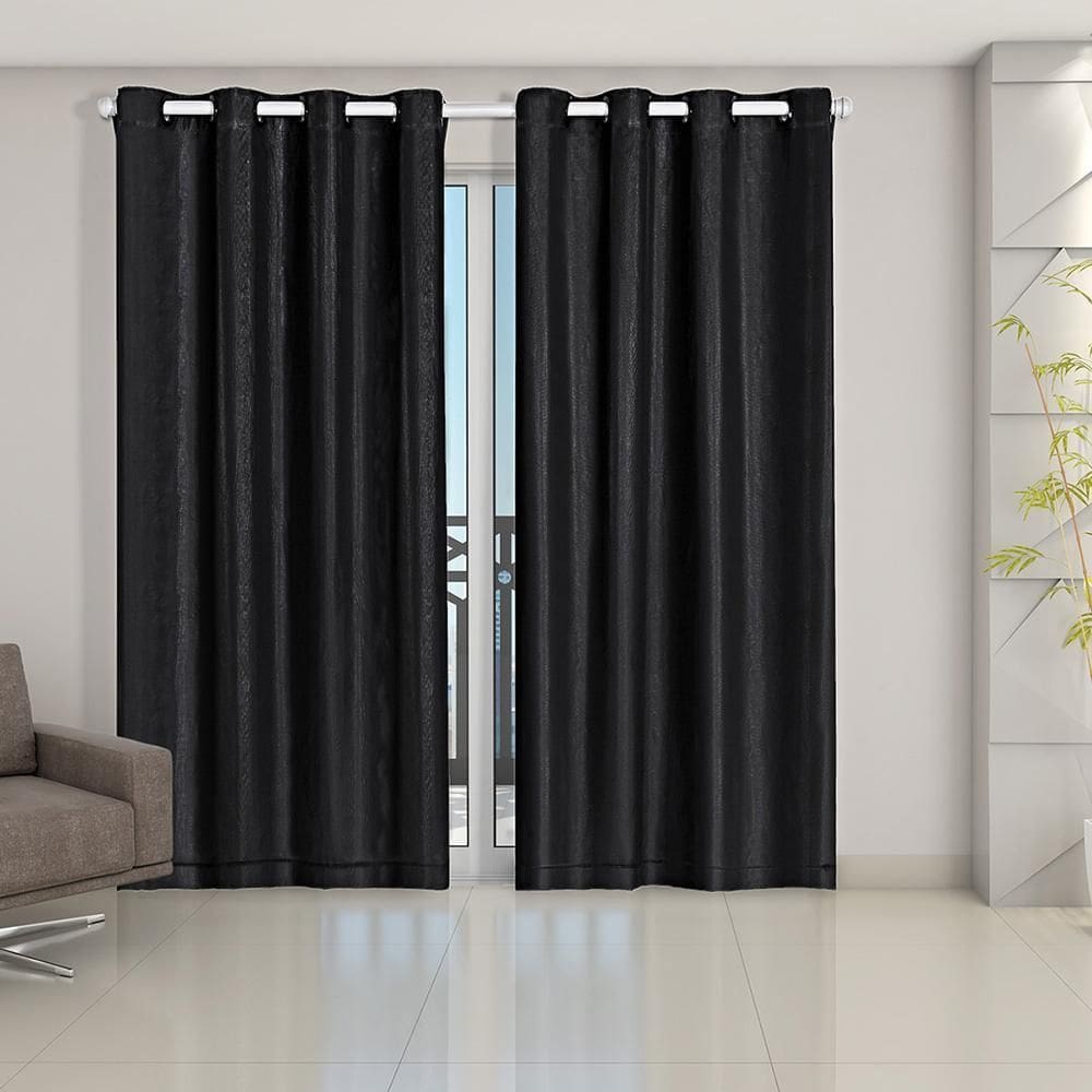 Cortina Blackout Voil 2,80 X 2,30 Sala Quarto Blecaute Preto