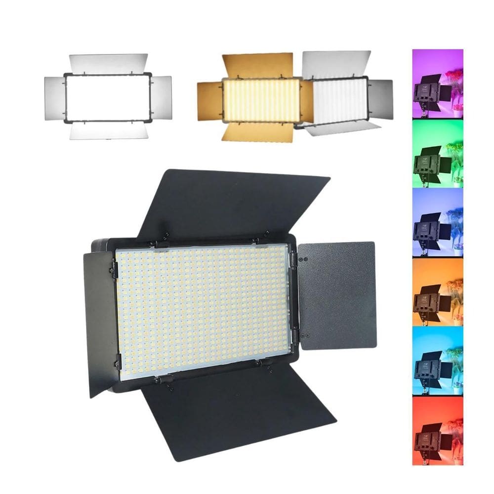 Painel Iluminador Bicolor Pro Led Rgb Com Fonte De Energia