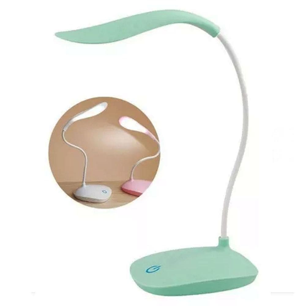 Luminária Abajur Escritório/Quarto Flexível Recarregável Usb