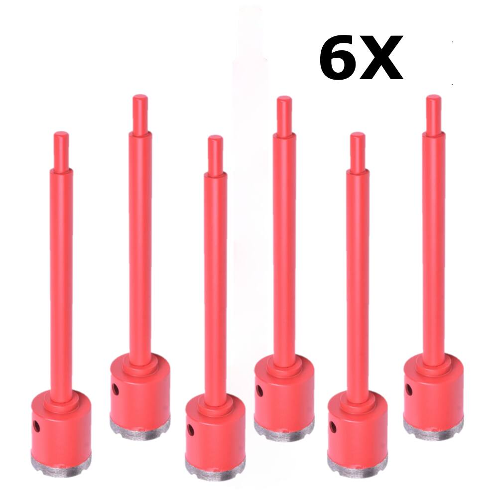 Kit 6 Serra Copo Diamantada Haste Furadeira 53mm Diametalic