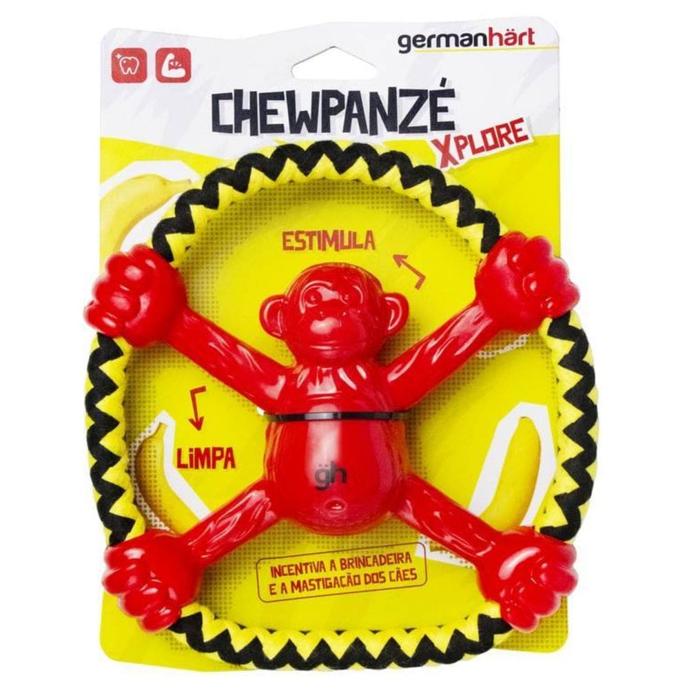 Brinquedo Chewpanze Xplore Germanhart Macaco Com Corda Flutuante Para Cães