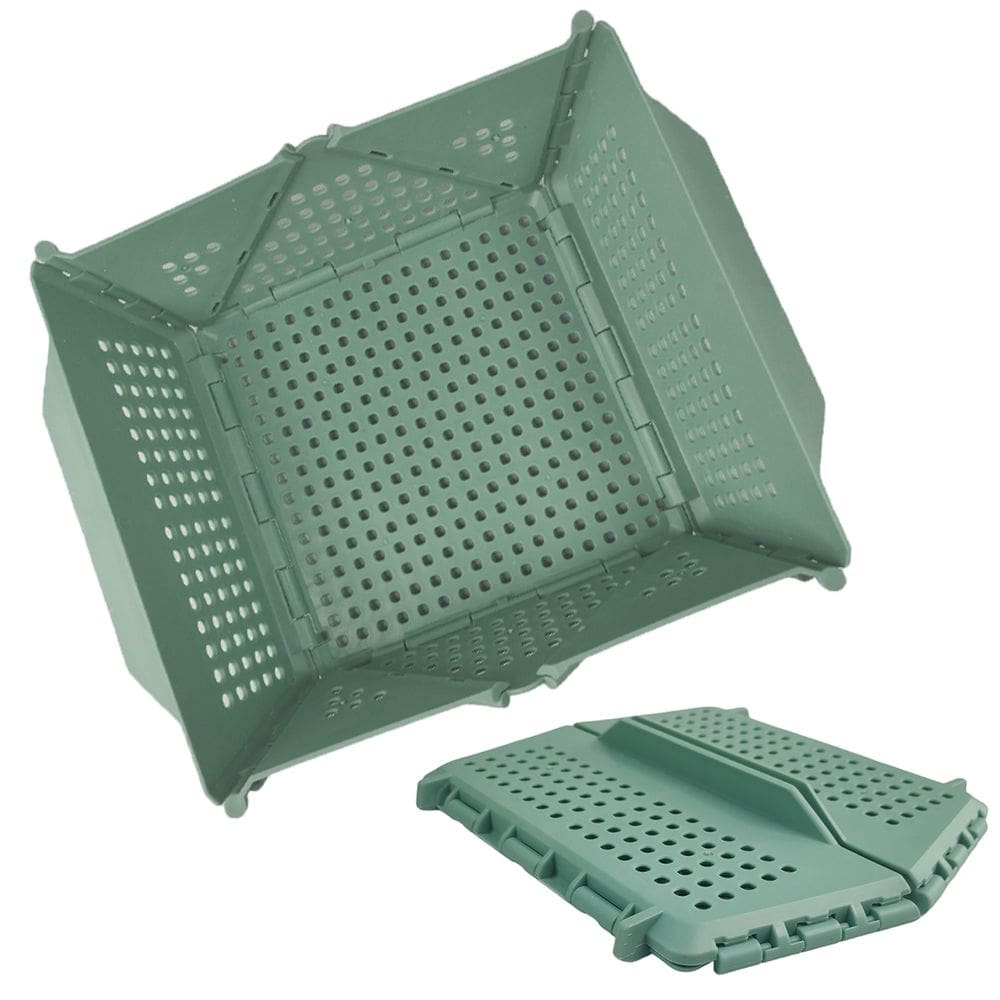 Cesta Frutas Vegetais Verdura Dobravel Escoador Alimentos Porta Objetos Livros Decoraçao Drenagem Sala Quarto Casa