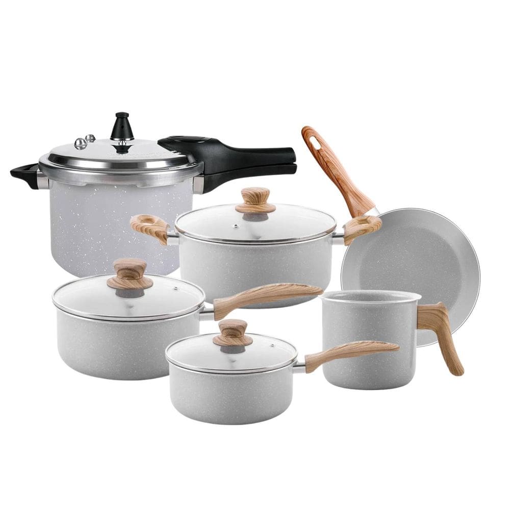 Jogo Panelas Antiaderente Cerâmica Indução 6Pçs Brinox Gris