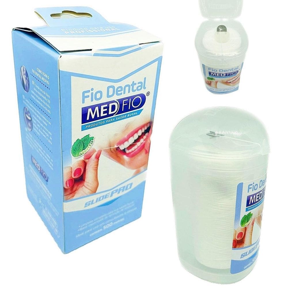 Fio Dental 500 Metros Encerado Resistente Higiene Bucal