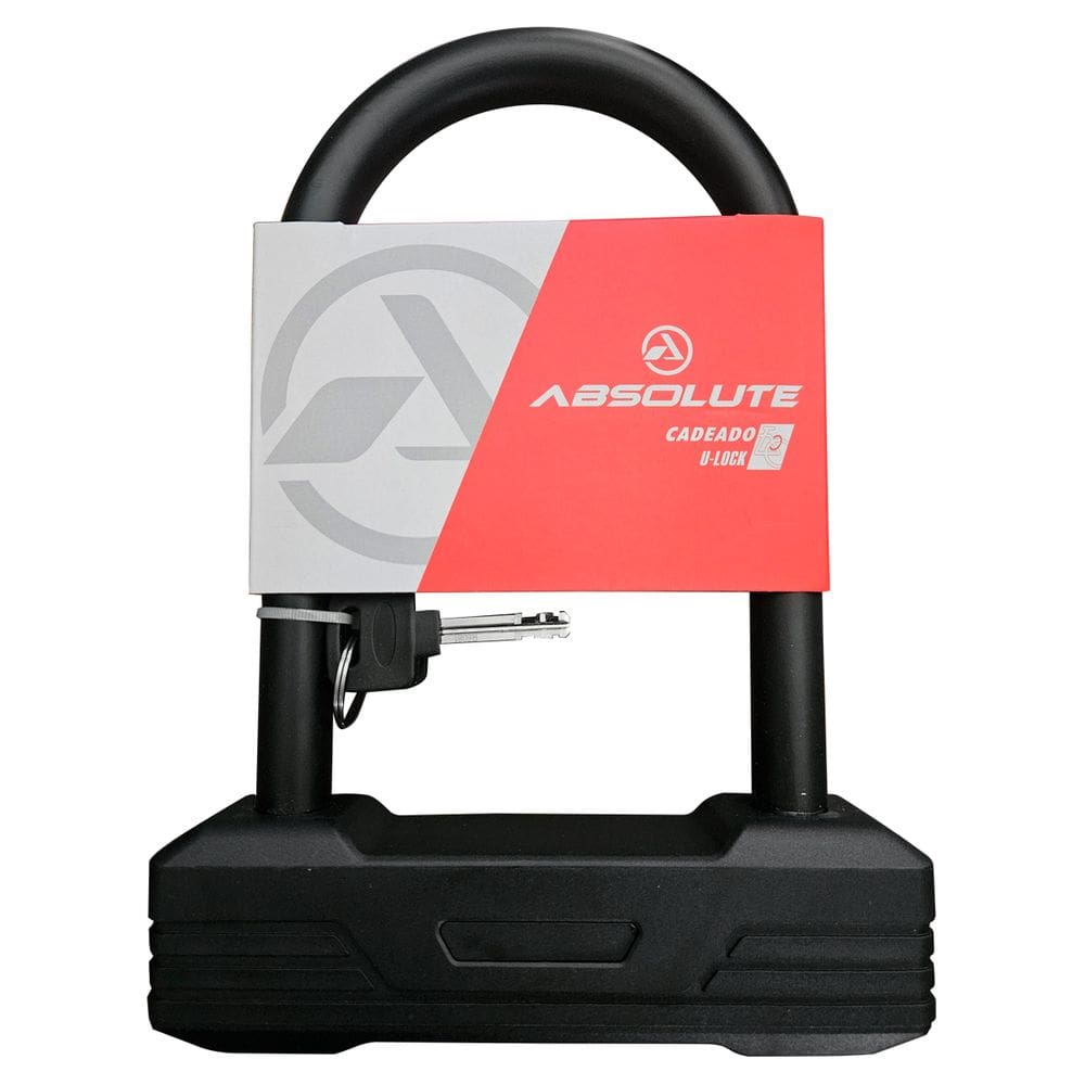 Cadeado de Bicicleta Anti-Furto U-Lock 180x250mm Barra Revestida Absolute