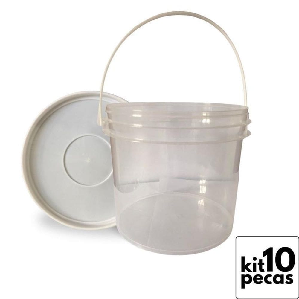 Pote para tapioca 2.2l transp 10 pçs