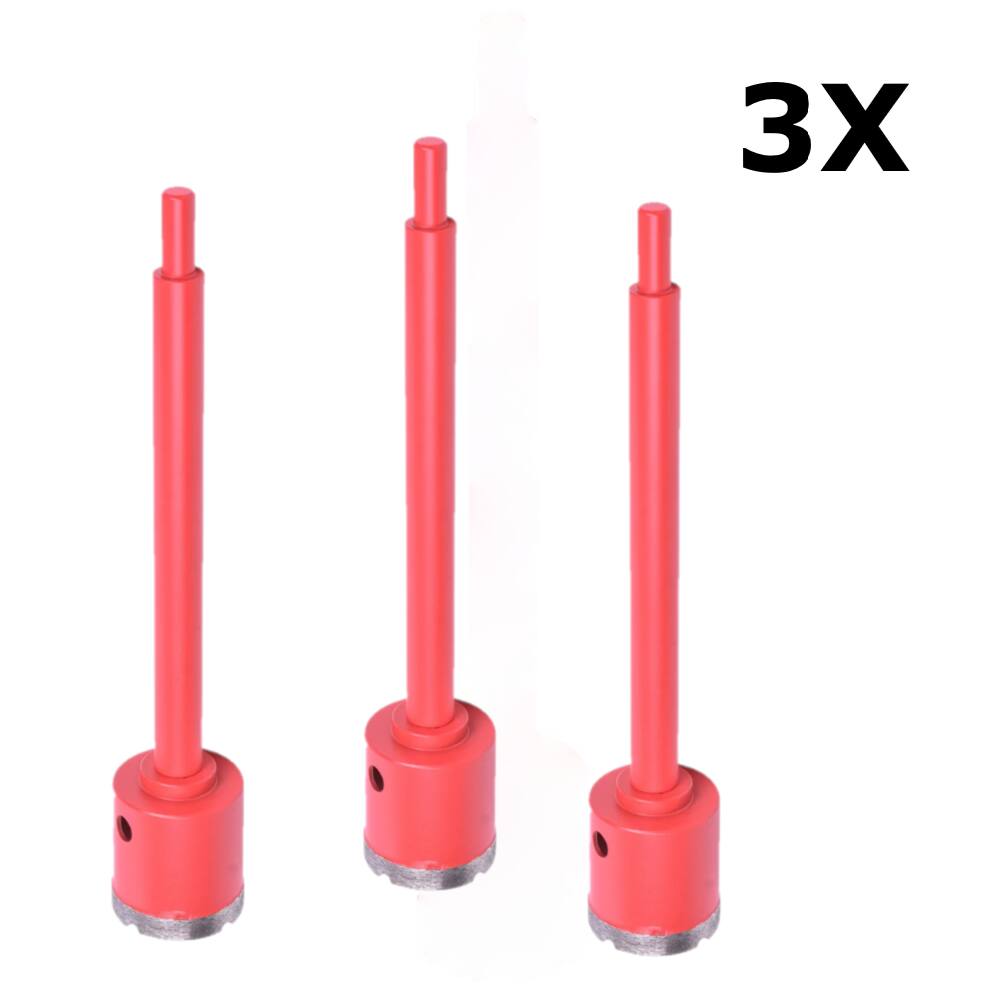 Kit 3 Serra Copo Diamantada Haste Furadeira 53mm Diametalic